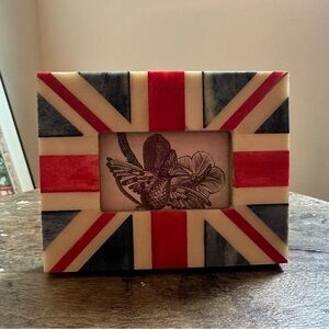 Anthropologie Soapstone Union Jack Small Picture Frame